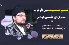 Tameer e Shakhsiyat Main Karfarma Zahiri Awr Batini Awamil Social Media Summit by Mustafavi Students Movement-by-Prof Dr Hussain Mohi-ud-Din Qadri